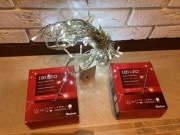 Lampki 100 LED 200 LED białe biały łańcuch 6,5m dwa komplety na choinkę