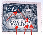 Usterka druku. Znaczek Fi 80B. Czysty.