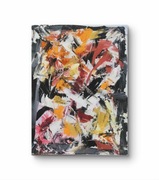 Ogień i chaos  obraz abstrakcja 