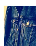 MEGA! Jeansowa kurtka, oversize, S/M