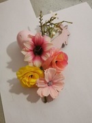 Ozdoba koszyczek wielkanocna kwiaty Aniołek