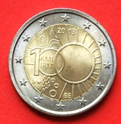 2  Euro  2013 r  - Belgia   100 lat Instytutu Meteorologii   stan !!!