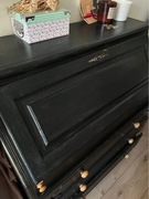 Sekretarzyk sosnowy postarzany przemalowany