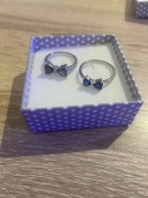 2 Pierścionki z cyrkoniami + opakowanie