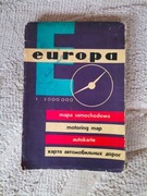 MAPA Samochodowa EUROPA - Warszawa 1966 Kto miał wtedy samochód ..?