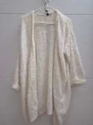 Kardigan puszysty włochaty, getry gratis  