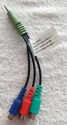 Kabel Hotron jack 3,5 mm - 2 x RCA,dł- 5 cm,nie używ.