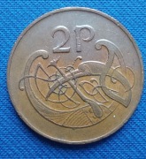 Moneta Irlandia 2 pensy 1980