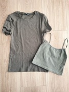 New Yorker FB Sister * bluzka khaki T-shirt oliwkowy * 38 M jak 36 S