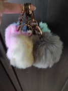 Breloki brelok breloczek zestaw pompon pompony 