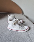 trampki wysokie na rzep Converse r 35 białe wsuwane
