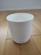 Doniczka Satina 20cm z podstawką BIAŁA matowa