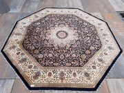 Ekskluzywny dywan Tabriz 247x247 cm  ośmiokąt  ręcznie tkany  wełna