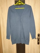 69 Niebiesko szary długi sweter rozpinany kardigan rozmiar 36/38