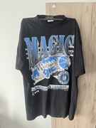 Czarna niebieska koszulka tshirt sportowa Orlando Magic Johnson nba
