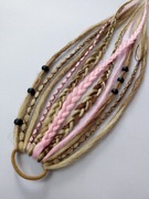 Dredy w gumce doczepy dredloki peruka warkoczyki zagęszczanie włosów treska