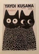 Plakat czarno biały Yaoyi Kusama koty