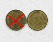 Moneta 5 PFENNIG 1988