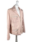 Kurtka skórzana Biba, pudrowy, delikatny róż, L (12)