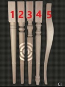 Nogi drewniane bukowe do stołu 