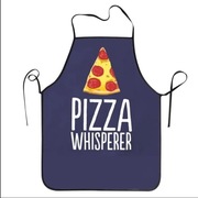Nowy fioletowy fartuch kuchenny z nadrukiem pizzy i Pizza Whisperer
