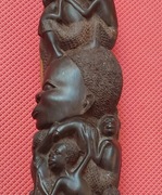 Rzeźba afrykańska (totem) Makonde Drzewo Życia - heban - 46 cm