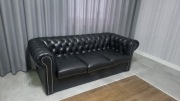 Kanapa sofa skóra naturalna Chesterfield