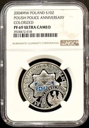 10 ZŁ 2004, 85. ROCZN. POWOŁANIA POLICJI NGC PF69 UC #52