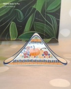 Serwetnik ceramiczny Bolesławiec stojak super unikat trójkąt Bolesławiec