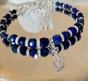Bransoletka ze srebra S925 z lapis lazuli 