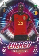TOPPS MATCH ATTAX EURO 2024 ENERGY JEREMY DOKU BELGIA GM 1