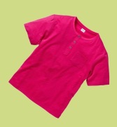 Różowa bawełniana bluzka, t-shirt, fuksja 38/40