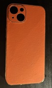 Case iPhone 13/14 etui silikonowe nowe złoto i skóra plecki