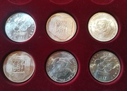 Zestaw 6 srebrnych monet PRL 200 zł różne