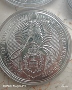 Srebrna moneta Bestie królowej 10oz Griffin of Edward