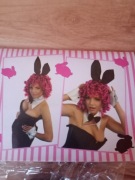 Strój króliczka opaska kołnierz mankiety