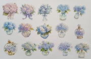 naklejki 30 szt kwiaty hortensji scrapbooking
