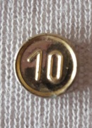 LEGO Złota Moneta 10 70501 Chrome Gold 