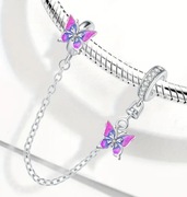 Charm do bransoletki modułowej cyrkonie charmsy motyle