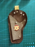 Kabura stara zabawka odpustowa do pistoletu prl pistolet na kapsle 