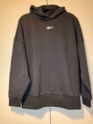 Reebok Lux Hoodie N 1X Czarna Bluza z Kapturem Oversize Nowa z Metkami