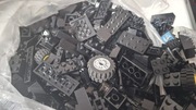 Klocki Lego mix na wagę 500 g - kolor czarny + gratis 330 g inne