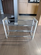 Regał na buty metalowy, 3-poziomowy