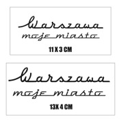 Warszawa Moje Miasto; Naklejki na samochód