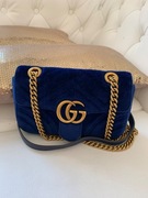 Gucci marmont blue velvet 