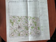 Zestaw 14 Map Granica ZSRR Oznaczone Jako Poufne 1981 Przygraniczne