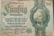 Stary banknot Niemcy 50 marek 1933 rok 