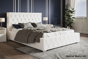 Łóżko łóżka tapicerowane bed NIKO 160x200 180x200 POJEMNIK + STELAŻ