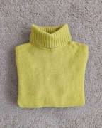 Gruby golf Zara żółty limonkowy wełna/nylon, rozm. ok. L/40