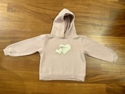 Ròżowa bluza z dwoma serduszkami H&M 122-128cm